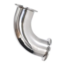 High Pressure 90 Degree Sanitary Elbow with Tri Clamp Connection Option