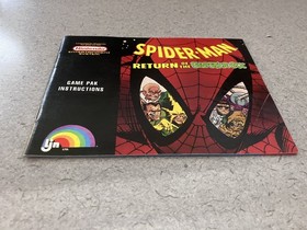 Spider-Man Nintendo Nes Return of the Sinister Six 6 Instruction Booklet Manual