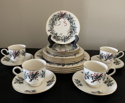 LENOX ~ WINTER GREETINGS ~ SERVICE FOR 4 ~ TOTAL 20 PCS NEW!