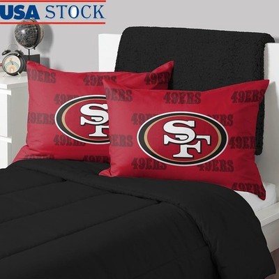 Team Logo Pillowcases Soft Polyester Bed Pillow Covers Set of 2 20x30 Inches New
