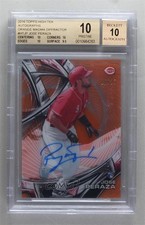 2016 High Tek Orange Magma Diffractor /25 Jose Peraza BGS 10 PRISTINE Auto n0c