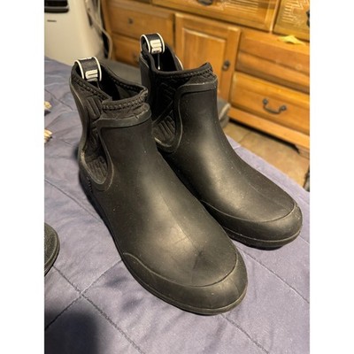 UGG Droplet Black Rubber Rain Boots Womens  Waterproof Booties