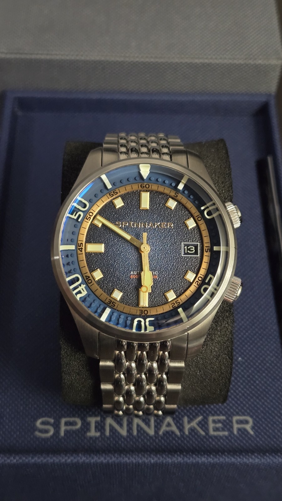 Spinnaker Bradner Automatic Silver Blue Watch 42m… - image 1