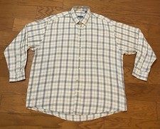 Burberry London Nova Check Beige Plaid Long Sleeve Button Down Shirt XXL 2XL