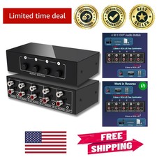 High-Quality 4 in 1 Analog Audio Switcher - Perfect for Gamers  Audiophiles