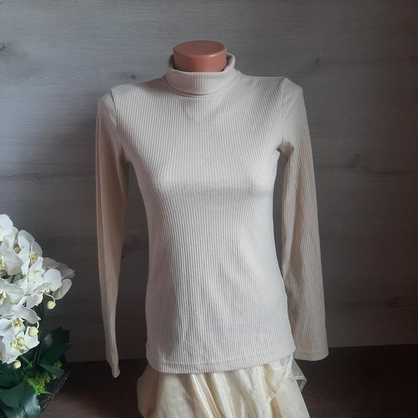 Women French Connection Long Sleeve Beige 36 / S /