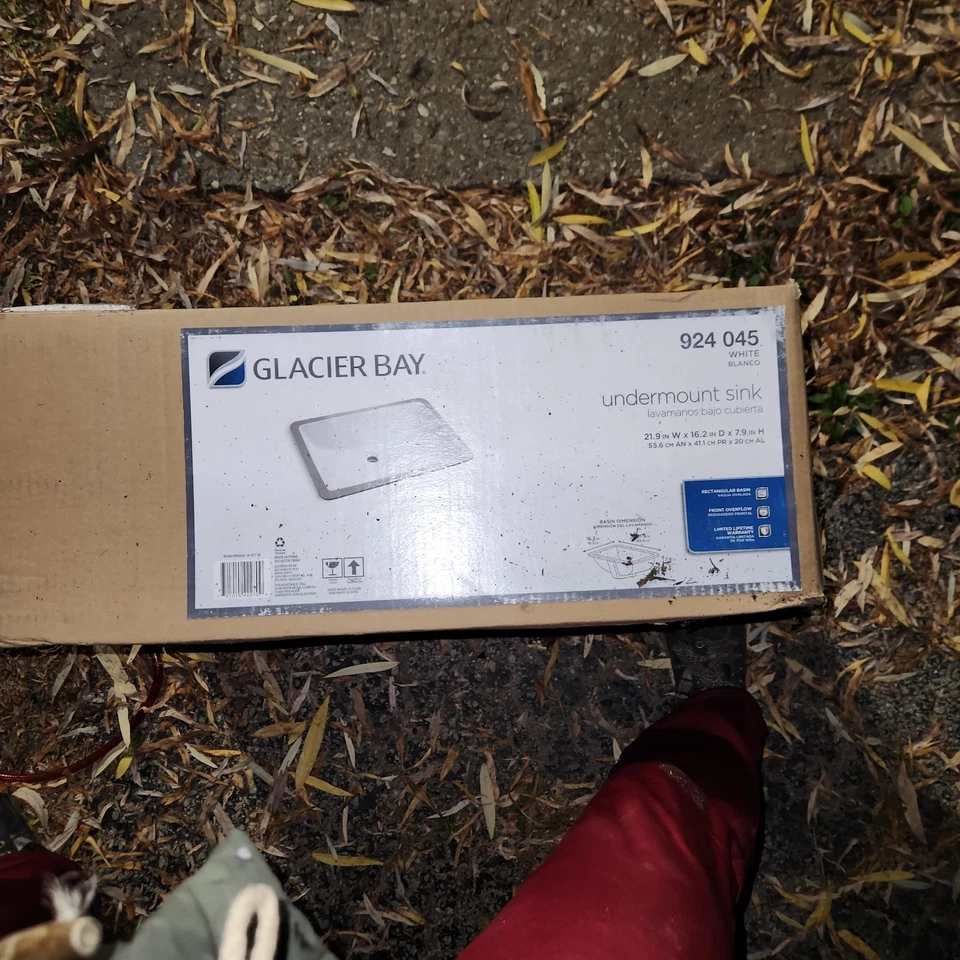 Glacier Bay 19.4 in. Undermount Oval Bathroom Sink White 14-028-W - Image 4 of 4