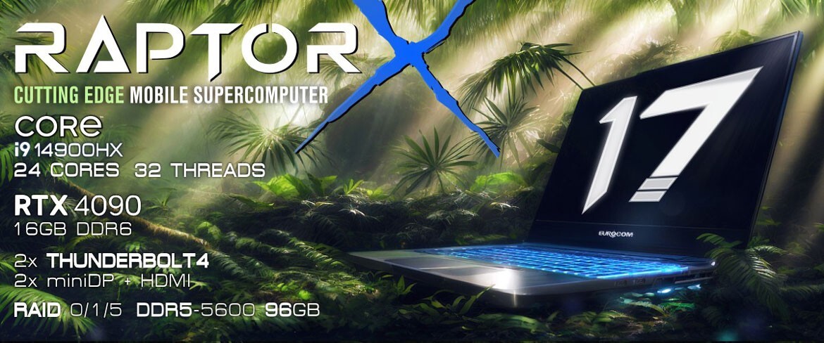 CLEVO X370SNV AI & Gaming Laptop; 17.3
