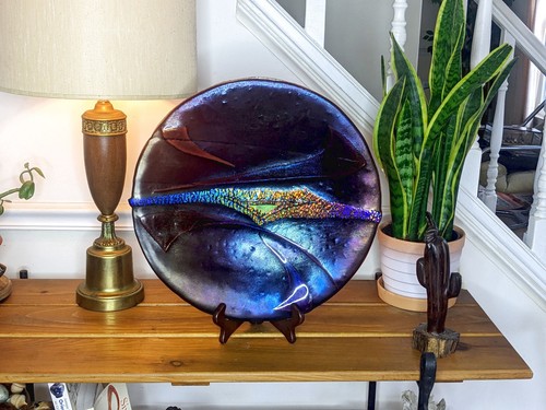 OOAK Stunning Ann Adair Voulkos Studio Art Glass Platter - Large & Unique Piece! - Picture 18 of 24