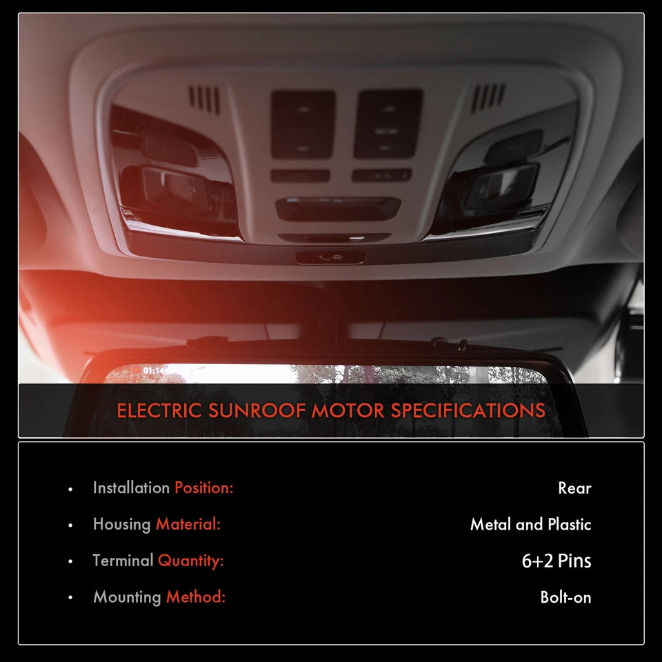 Motor de teto solar traseiro com 6+2 pinos para Mercedes-Benz W211 E320 W221 S600 S65 AMG Sedan - Imagem 3 de 4