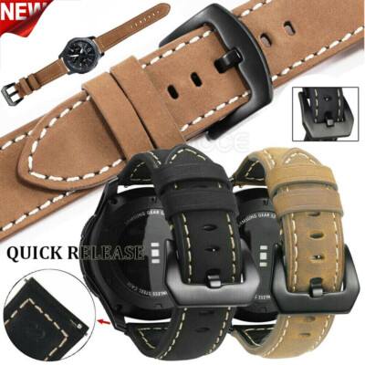 Matt Leder Armband Für Samsung Galaxy Watch 4 42/46mm 40/44m 3 41/45mm Gear S3 2
