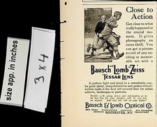 1913 Bausch Lomb Zeiss Tessart Lens Football Vintage Print Ad 5579