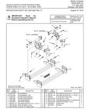 Hiniker Plow Mount 25013286 - Dodge Ram 4 x 4: ’13 – ’18 2500-3500