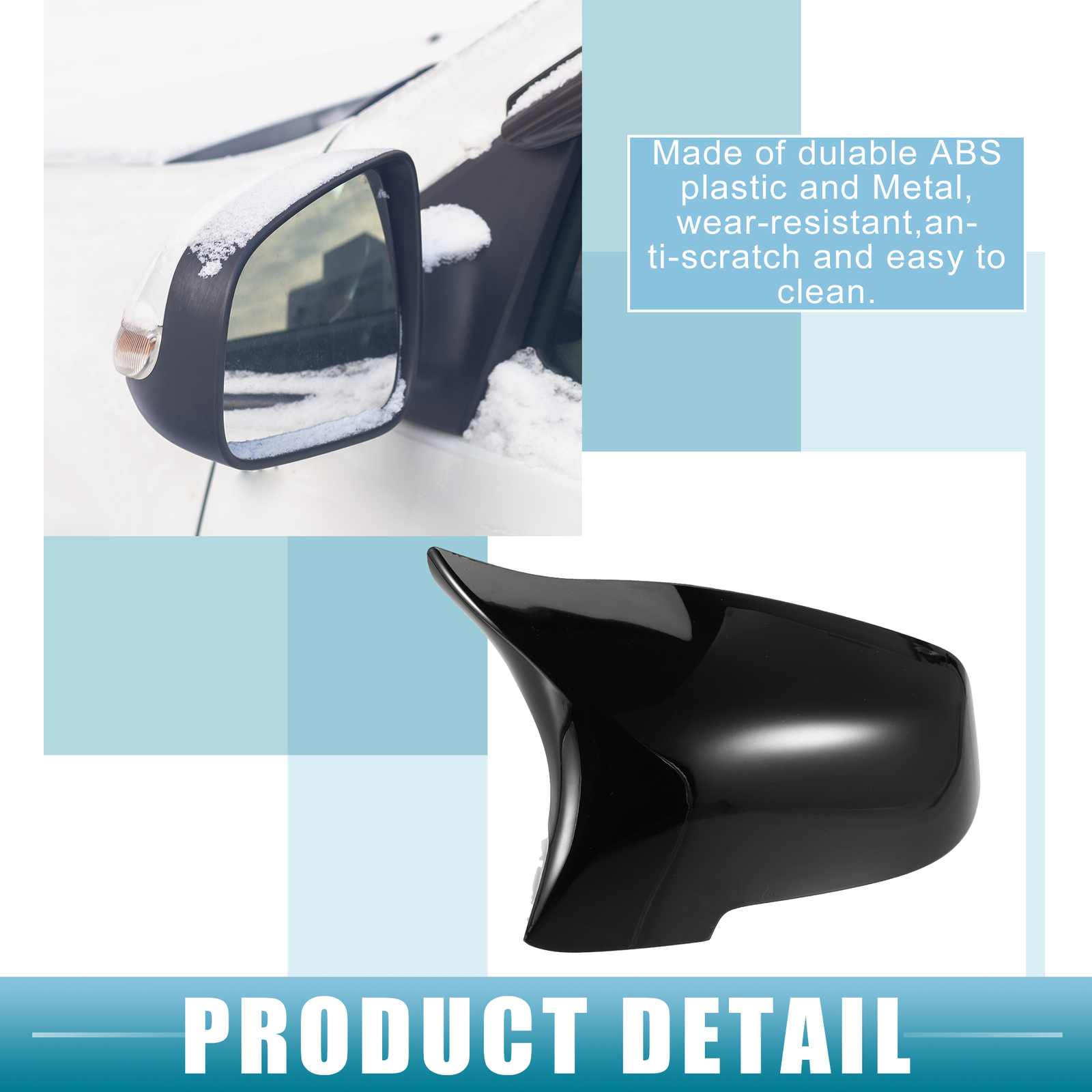 1 Paire De Capuchons De Couvercle De Rétroviseur Latéral De Style M3