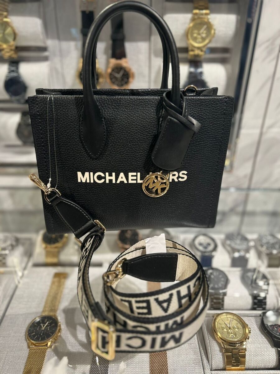 Michael Kors Mirella Small Leather Shopper Top Zip Crossbody Michael Kors Mirella Small Leather Shopper Top Zip Crossbody