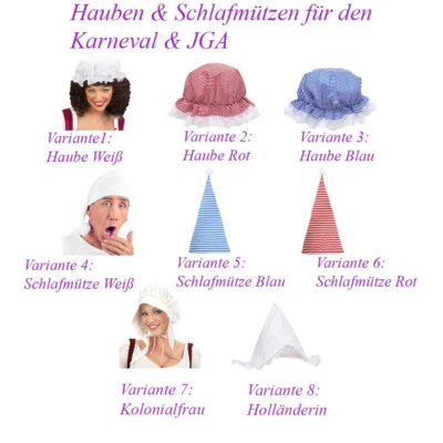 HAUBE SCHLAFMÜTZE Karneval JGA Party Mittelalter Hut Mütze Nachtmütze Oma # F11