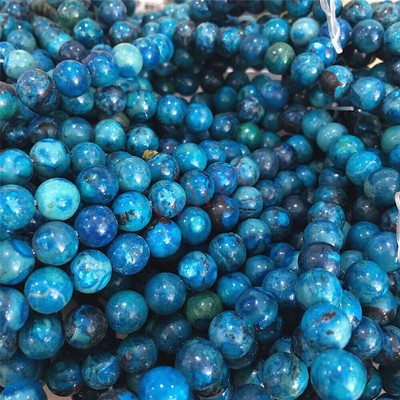 100Pcs 8mm Pretty   Tuiquoise Agate Round Spacer Loose Stone Beads 30'' #D2