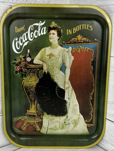 Coca-Cola Metal Tray Lillian Russell 1904 English Rare - Picture 1 of 4