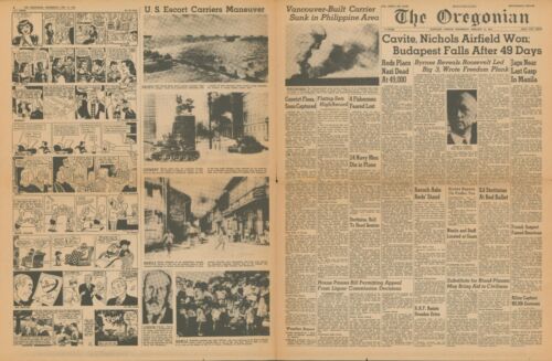 WWII Feb 14-17 1945 Servicemen Edition Oregonian Lot w/Envelope Portland OR Z - Picture 5 of 22