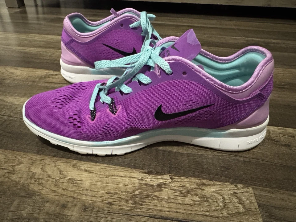 Nike Womens Free TR Fit 5 Training Shoes Size 8.5 Purple Lace Up Low Top Mesh - Image 2 of 4
