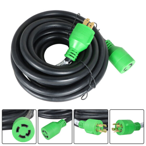 30 Amp 25FT 4Prong NEMA 14-30 Generator Extension Cord - Foto 6 di 12