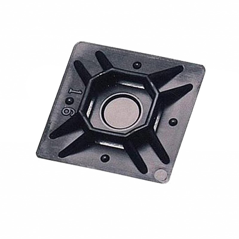 Ideal IT750MP-C0 Mounting Pad, 3/4", Adhesive, #4 Screw, UV Black, 100/Bag