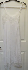 Vintage Carol Brent Lingerie White Lace Slip Dress Nightgown Womens Size 40?