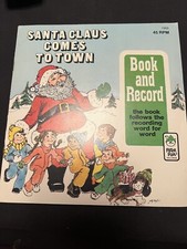 Vintage - 1977 - Santa Claus Comes To Town Book & 45 RPM Record #1993
