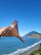 Beautiful Old Heavy Guage Italy Copper Funnel☆Antique ITALIAN Metal WINE Funnel