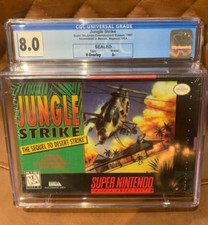 1997 Super Nintendo SNES Jungle Strike Graded CGC 8.0 A+
