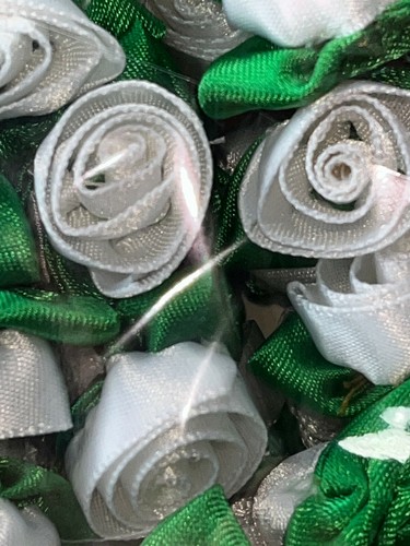 144 SATIN RIBBON ROSES Applique Sewing Bow Craft Choose your color NEW ROSEBUDS - Picture 12 of 26