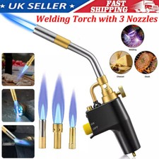 Gas Torch Mapp Blow Torch Map Propane Gas Solderding Brazing Plumber w/ 3 Tips