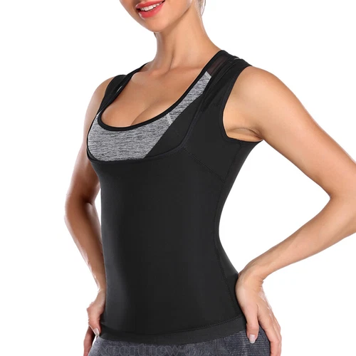 Sweat Vest Women Waist Trainer Vest Sauna Suit Sweat Shirt Tank Top Body Shaper - Picture 16 of 47