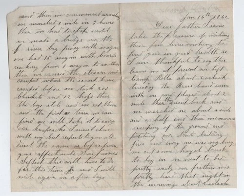 CIVIL WAR LETTER - 36th Illinois Vols - During Curtis Campaign in Missouri !!