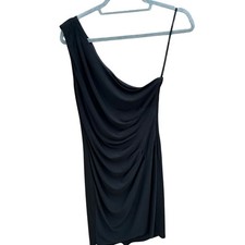 Laundry by Shelli Segal one shoulder black evening dress. Super flattering. Sz 6