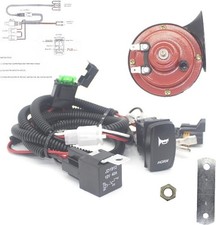 Utv Horn Kit For Rzr 12v Horn With Button Rocker Switch Compatible With Xp 1000