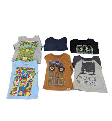 EUC Baby Boys 12 Month Long Sleeve Tshirt Bundle Under Armour Carhartt Batman 