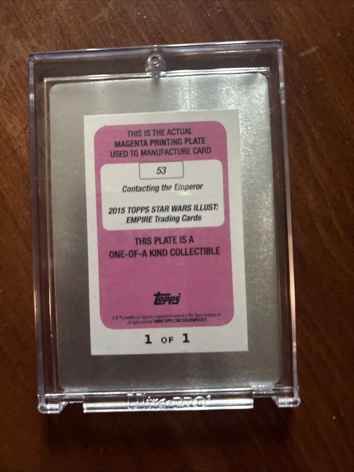 Placa de impresión 1 de 1 Meganta - 2015 Topps Star Wars Illustrate: Empire Trading Foto 2 de 2