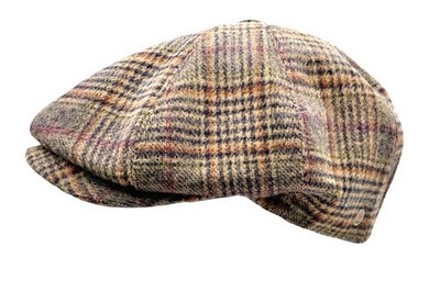 Schiebermütze BAKERBOY 8-tlg-panel bis Gr.62 Glencheck Flauschware Winter