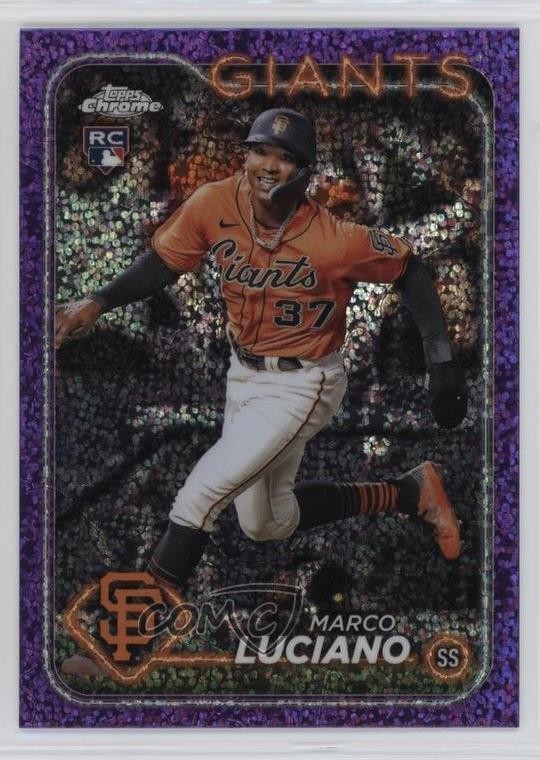 2024 Topps Chrome Purple Speckle Refractor /299 Marco Luciano #210 1dl2