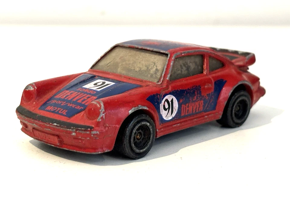 Corgi Diecast 1985 vintage 1.43 clásico Porsche 911 Turbo rojo 1985 A7 Foto 3 de 4