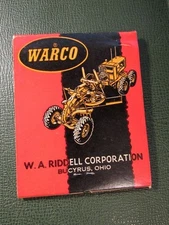 Matchbook - Shaffer Equipment Richmond VA WARCO Graider FULL GIANT FEATURE