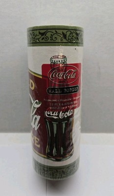 Coca Cola Bottles Wall Border Bottle/Sign Green Cream 15  x 6.875'' New Sealed