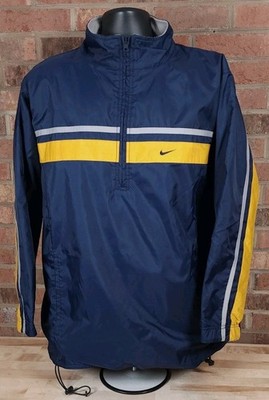 Nike Reversible Nylon Fleece 1/4 Zip Pullover Jacket Size Medium Vintage