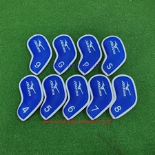 2025 High white/blue Mizuno Golf club cover Iron cover 9PCS magnetic head cover-