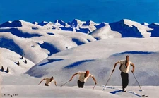 Alfons Walde : The Ascent of the Skiers : Archival Art Print