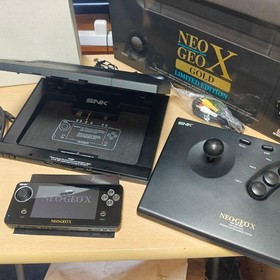 SNK NEO GEO X GOLD Limited Edition Console Black NTSC-J Complete Set Tested