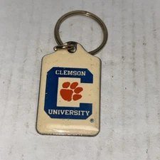 CLEMSON UNIVERSITY  VINTAGE 1980's US METAL KEY CHAIN NOS N/M