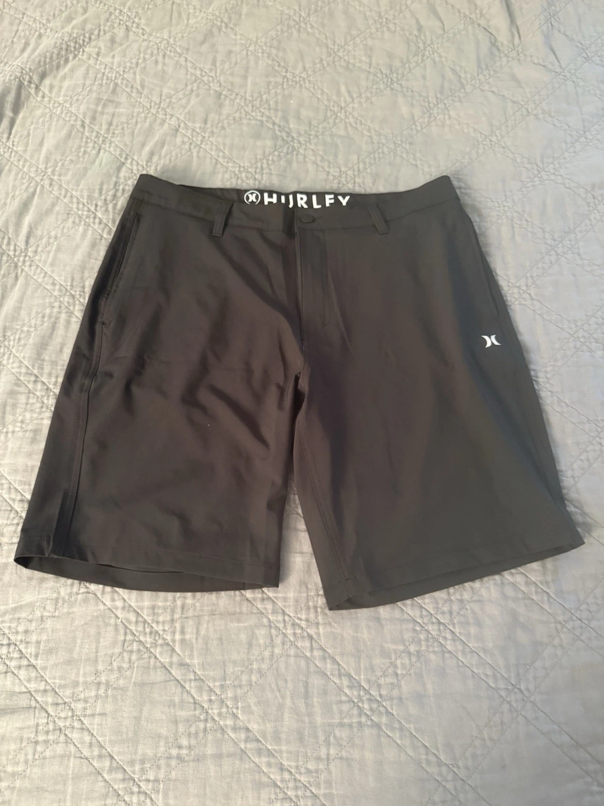 Mens Hurley Hybrid Walk Shorts Black Size 36 Quick Dry Stretch Reflective