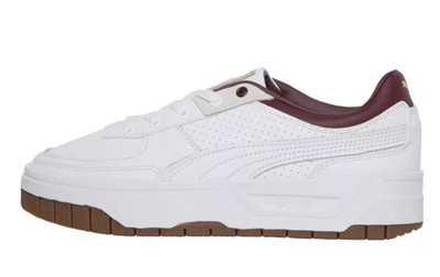 Puma Cali Dream Damen Leder Low Turnschuhe In Weiß Größe UK 6,5 Neu im Karton